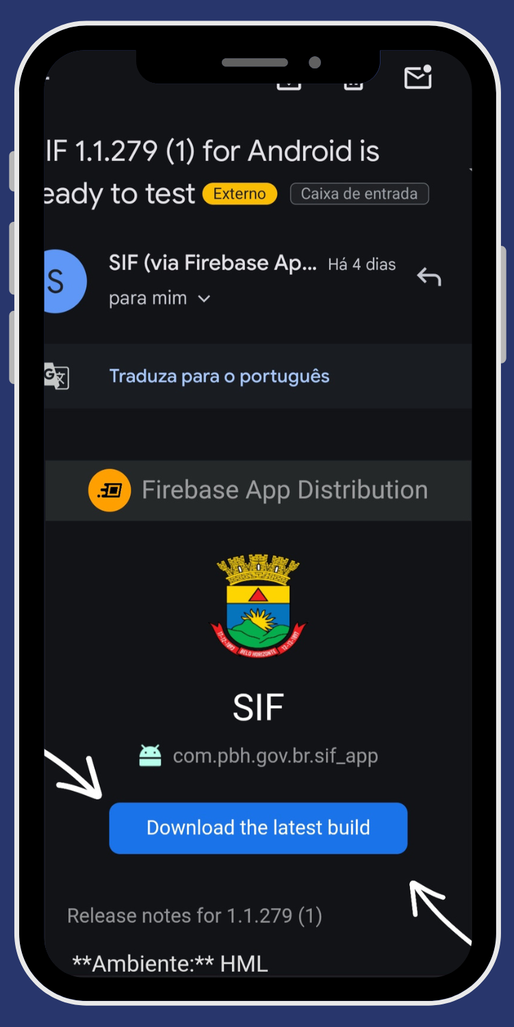 Como faço para atualizar a versão mais recente do aplicativo 